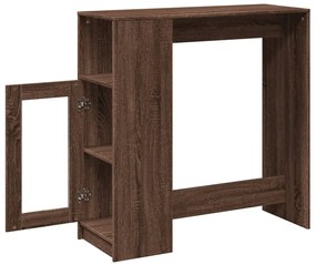 Mesa de bar c/ prateleiras derivados madeira carvalho castanho