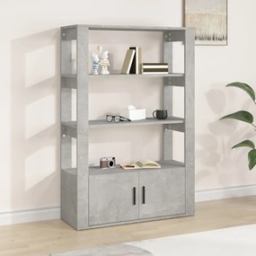 vidaXL Aparador 80x30x119,5 cm derivados de madeira cinzento cimento