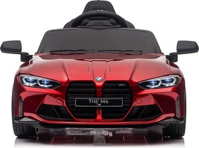 Carro elétrico para crianças BMW M4 12V pneus e borracha Vermelho