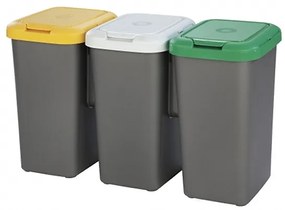 Caixote de Lixo para Reciclagem Tontarelli Plástico Cinzento (77 X 32 X 47,5 cm)