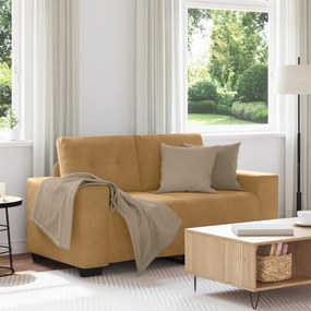 Sofá Loveseat vidaXL Castanho 120 cm em Veludo