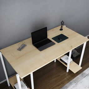 Secretária Academy – Branco Carvalho – 125,2 x 60 x 73,8 cm