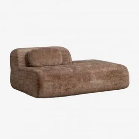 Módulo Divã Direito Para Sofá Modular Em Chenille Embalado A Vácuo Merida Chenille Castanho Caramelo - Sklum