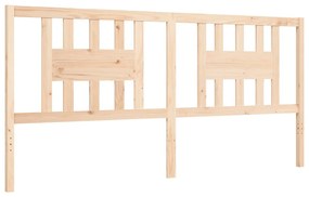 Estrutura de cama com cabeceira 200x200 cm madeira maciça