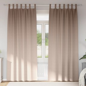 Cortinas opacas 2 pcs Cinzento-acastanhado 225 x 140 cm