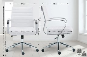Cadeira de escritório Oakland Leather Sintético Branco