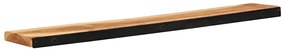 Prateleiras parede 2 pcs 100x20x3,5 cm madeira de acácia maciça