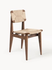 Walnut Wood Chair C-chair with Woven Seat Surface