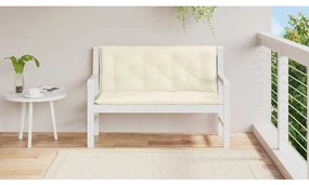 Almofadão p/ banco de jardim tecido oxford branco nata