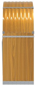 Suporte de lenha 80x45x120 cm aço galvanizado castanho-claro