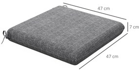 Conjunto de Almofadas para Cadeiras 47x47x7 cm Conjunto de 4 Peças Alm