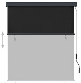 Estore de rolo para exterior 140x250 cm antracite