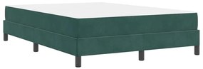 Cama box spring com colchão Verde Escuro 140 x 190 cm Veludo