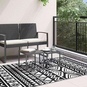 Tapete de exterior 120x180 cm ARAKIL PP preto