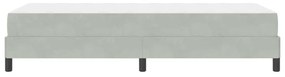 Cama box spring com colchão Cinzento-claro 90 x 190 cm Veludo