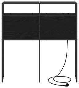 Cabeceira de armazenamento Carvalho preto 90 cm