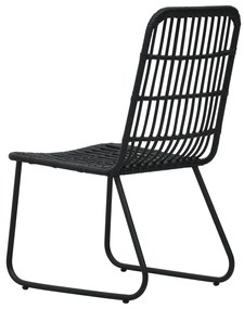 3 pcs conjunto de jantar para jardim vime PE e vidro