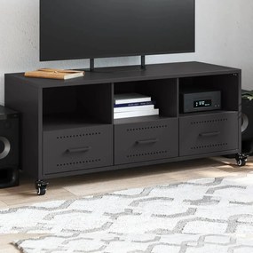 Móvel de TV 100,5x39x43,5 cm aço preto