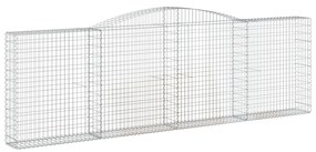 Cestos gabião arqueados 7pcs 400x30x120/140cm ferro galvanizado