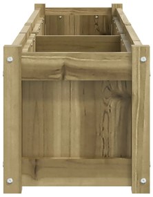 Vaso/floreira de jardim 150x31x31cm madeira de pinho impregnada