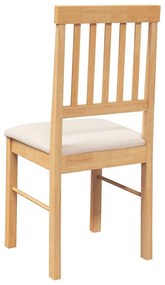Cadeiras de jantar com almofadões 2 pcs madeira maciça