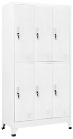 vidaXL Cacifo com 6 compartimentos aço 90x45x180 cm cinzento