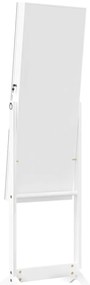 Móvel para joias independente espelhado 42x38x152 cm branco