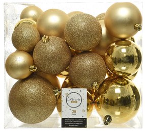 Bolas de Natal Decoris Dourado (26 Peças)