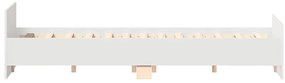 Estrutura de cama c/ painéis cabeceira e pés 150x200 cm branco