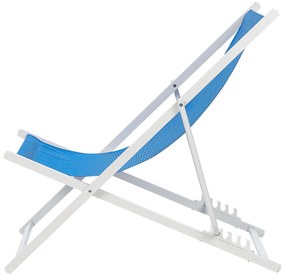 Cadeira de jardim dobrável azul e branca LOCRI II Beliani