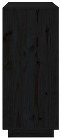 Aparador 70x34x80 cm madeira de pinho maciça preto