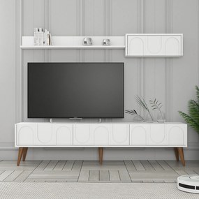 Unidade TV Lyon – Branco e Nogueira – 180x44x35 cm
