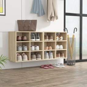 vidaXL Sapateira 2 pcs 52,5x30x50 cm Carvalho Sonoma