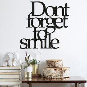 Acessório Decorativo de Parede Dont Forget To Smile – Preto – 70 x 67