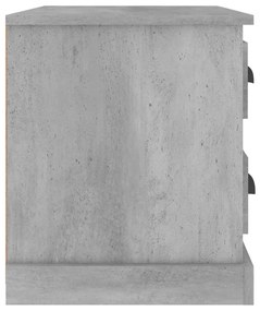 Mesa de cabeceira 60x39x45 cm cinzento cimento