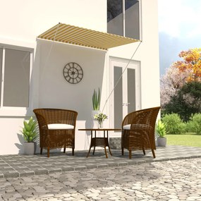 vidaXL Toldo retrátil 150x150 cm amarelo e branco