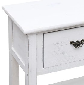 Aparador 108x30x76 cm madeira paulownia maciça branco