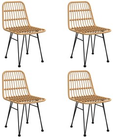 5 pcs conjunto de jantar p/ jardim vime PE