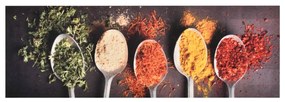 Tapete de cozinha lavável com design colheres 45x150 cm