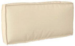 vidaXL Almofada de palete para encosto Bege 80 x 40 x 12 cm