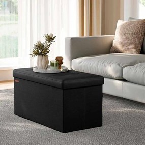 Banco entrada com arrumação rebatível 38 x 76 x 38 cm preto