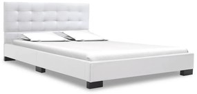 Estrutura de cama 120x200 cm couro artificial branco