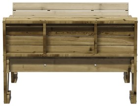 Mesa de piquenique para crianças 88x122x58 cm pinho impregnado