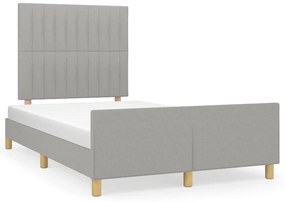 vidaXL Estrutura de cama sem colchão cinza claro tecido