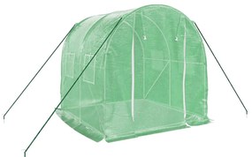 Estufa com estrutura de aço 4 m² 2x2x2 m verde