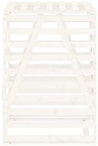 Abrigo para caixote do lixo 84x90x128,5 cm pinho maciço branco