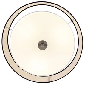 Candeeiro de tecto moderno preto e branco 50 cm 3 luzes - Drum Duo Moderno