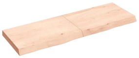 vidaXL Prateleira de parede 120x40x(2-6)cm carvalho maciço não tratado