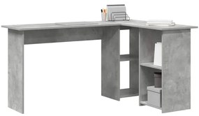 Secretário de Computador Cinza-Concreto Cinza concreto
