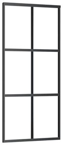 Porta deslizante c/ conj. ferragens 90x205cm vidro ESG preto